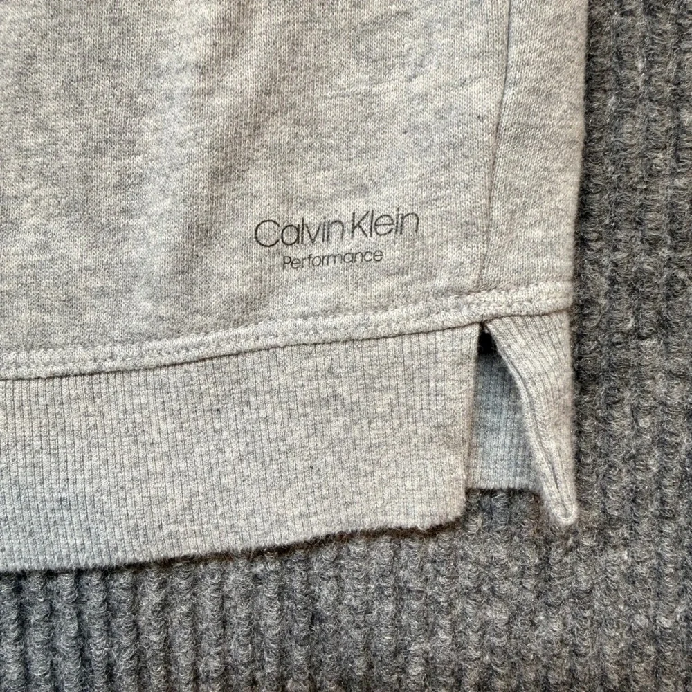 Calvin‎ Klein Performance Sweatshirt Womens Large Gray Logo Tape Pullover